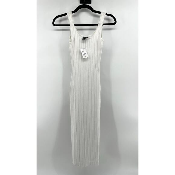 Windsor Dresses & Skirts - NWT Windsor Ribbed Knit Halter Midi Dress Size S White Vacation Resortwear
